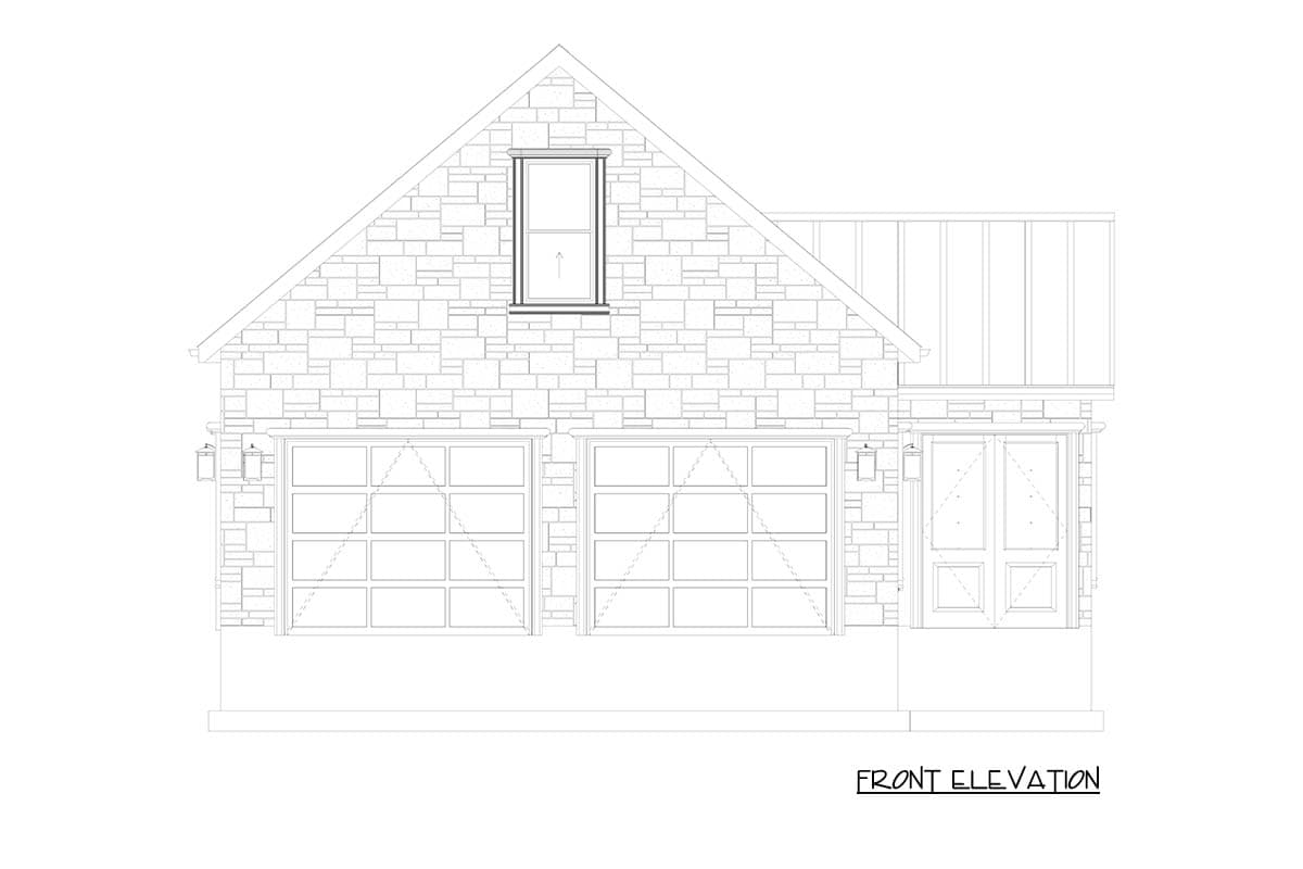 Plan 61743UT: Traditional Two-Car Garage with Versatile Finished Bonus Living Space - Image #12 - Traditional