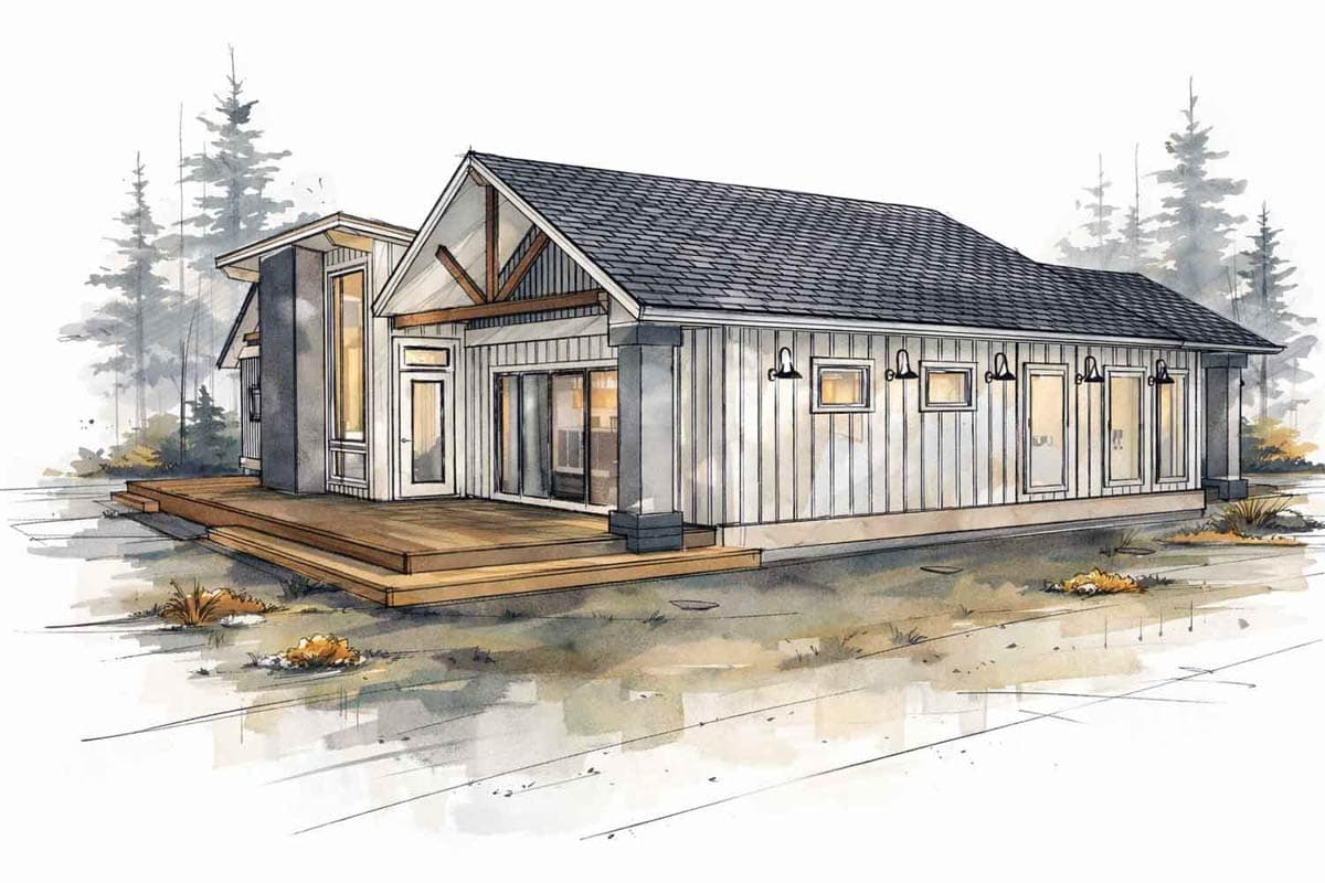 Plan 147069RML: Contemporary Farmhouse House Plan with 3 Beds and 2575 Sq Ft - Image #8 - Contemporary, Farmhouse, Modern