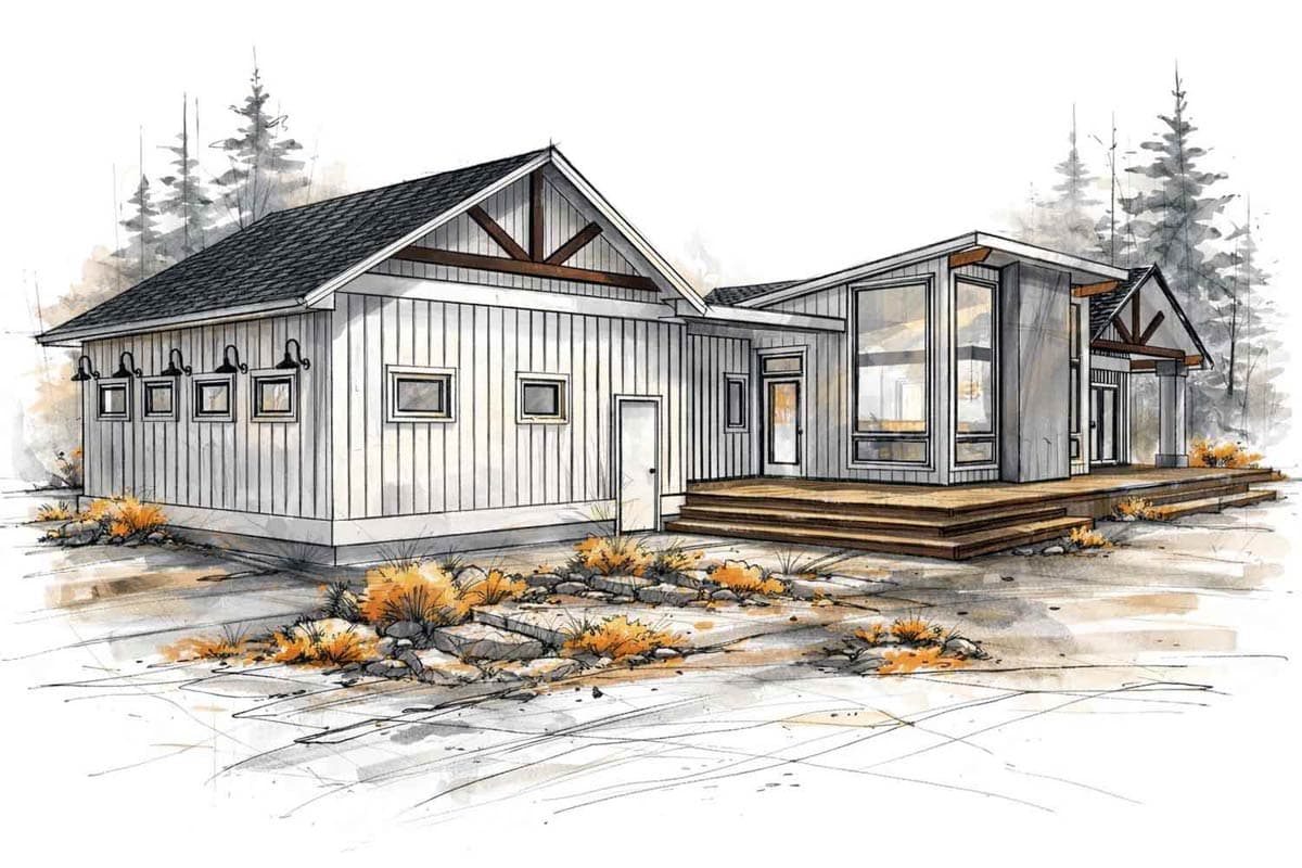 Plan 147069RML: Contemporary Farmhouse House Plan with 3 Beds and 2575 Sq Ft - Image #9 - Contemporary, Farmhouse, Modern