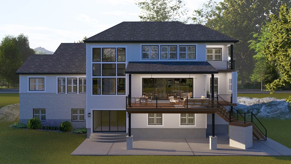 Plan 61745UT: Multi-Generational Traditional House Plan with 4122 Sq Ft and 3-Car Garage - Image #4 - New American, Ranch, Traditional
