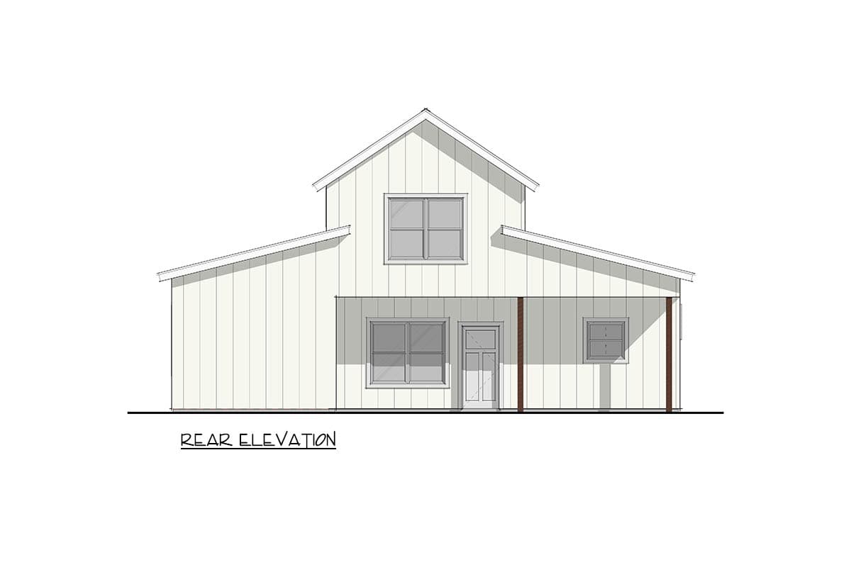 Plan 405128FDC: 3-Bedroom Barndominium House Plan with Split Layout - Image #4 - Barndominium