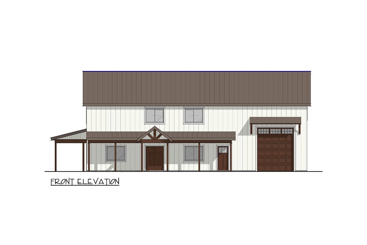 Plan 405130FDC: Modern Barndominium House Plan with First-Floor Master and 1013 Sq Ft Garage - Image #6 - Barndominium