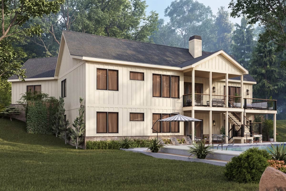 Plan 25944GE: Contemporary New American House Plan with Split Bedrooms and Covered Porches - Image #5 - Contemporary, New American