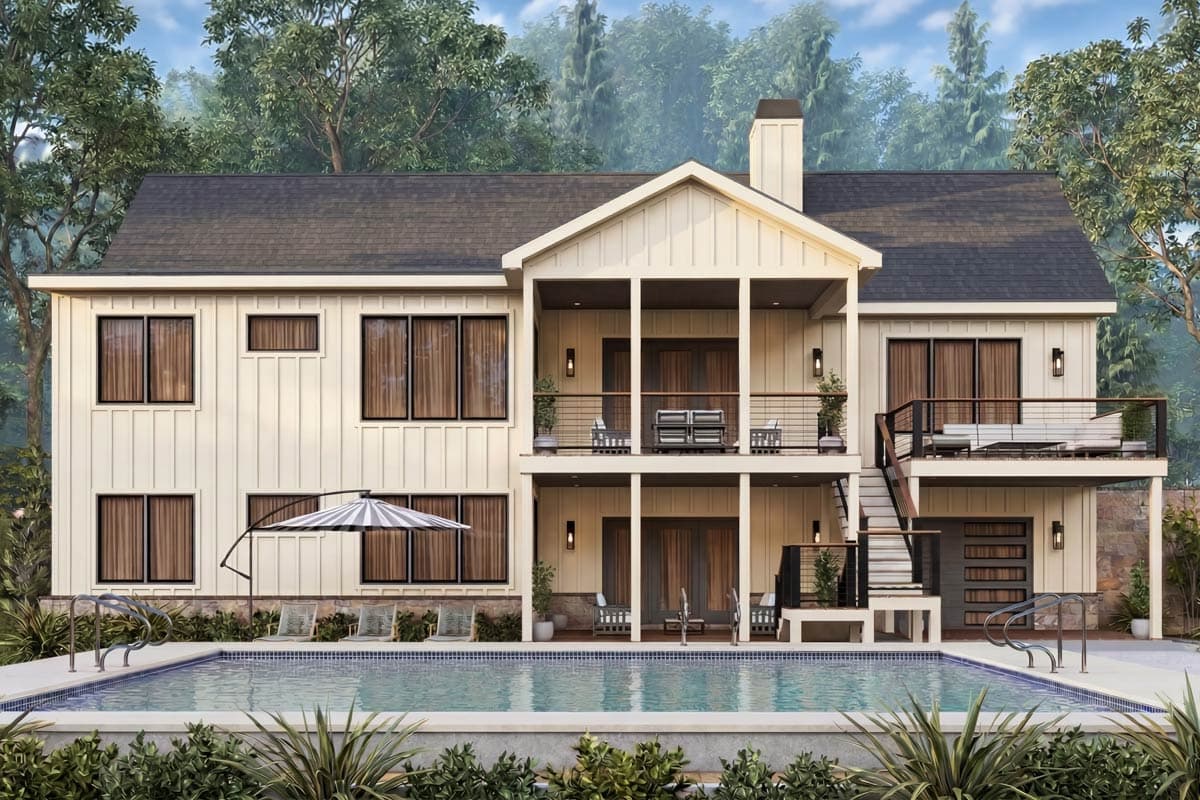 Plan 25944GE: Contemporary New American House Plan with Split Bedrooms and Covered Porches - Image #8 - Contemporary, New American