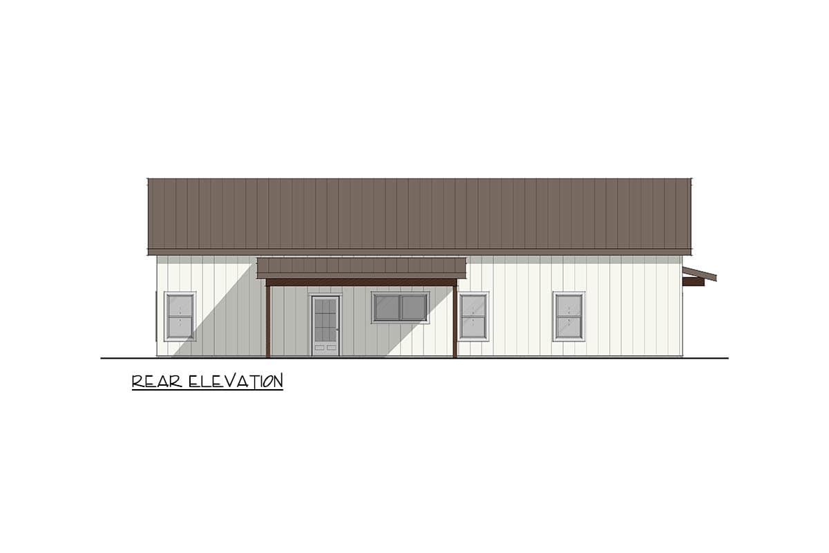 Plan 405132FDC: Charming 3-Bedroom Barndominium House Plan with Home Office - Image #6 - Barndominium