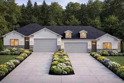 Traditional Multi-Family House Plan with 3-4 Beds and Basement