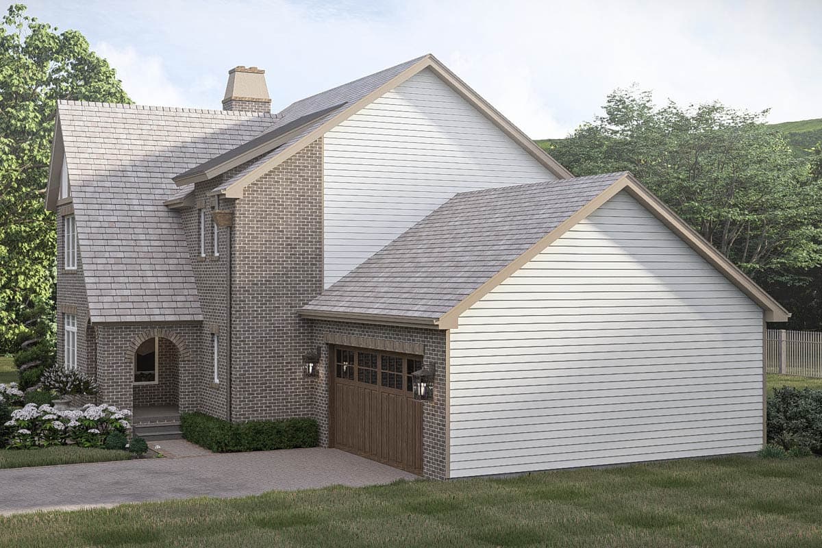 Plan 623630DJ: Elegant Tudor House Plan with 3 Bedrooms and Versatile Sunroom - Image #6 - Tudor