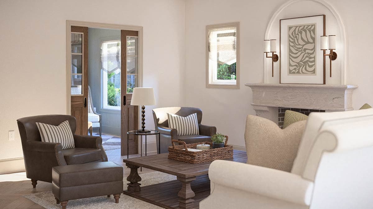 Plan 623630DJ: Elegant Tudor House Plan with 3 Bedrooms and Versatile Sunroom - Image #11 - Tudor