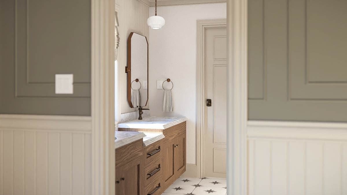 Plan 623630DJ: Elegant Tudor House Plan with 3 Bedrooms and Versatile Sunroom - Image #18 - Tudor