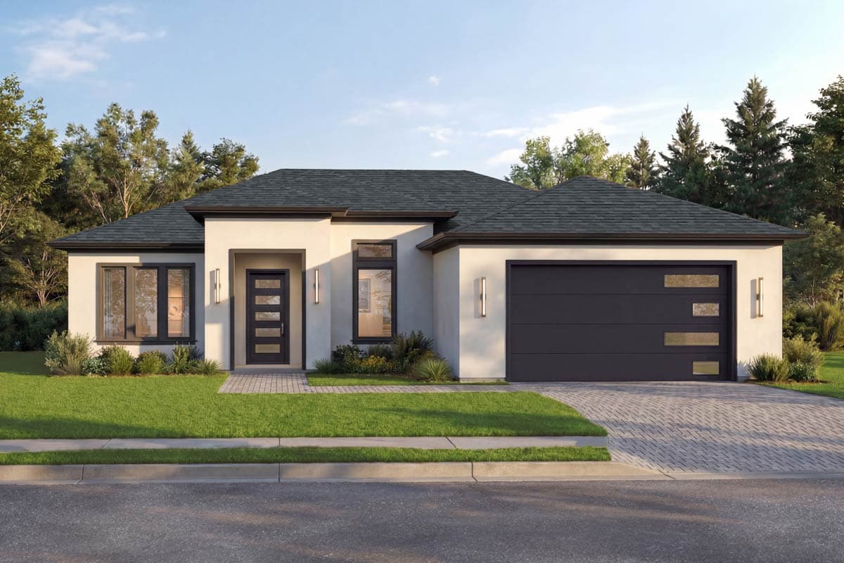 Plan image - 64342BT:Contemporary Coastal House Plan with 3 Beds, Open Living, and Lanai