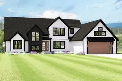 Striking Modern House Plan with 3 Bedrooms and Walkout Lower Level