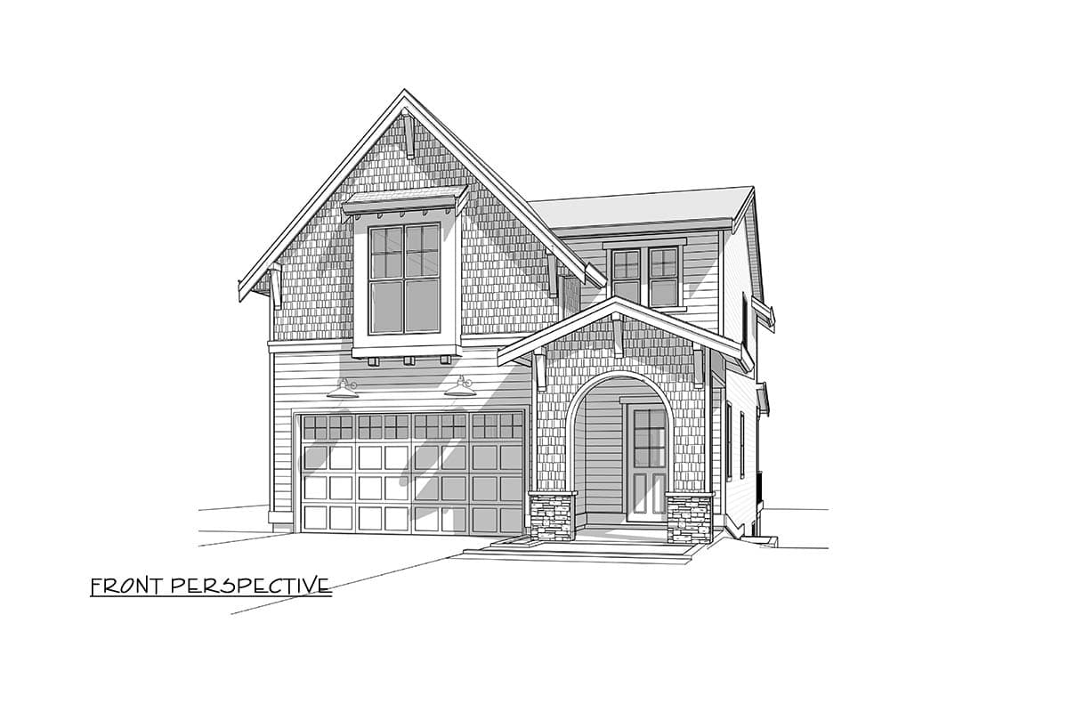 Plan 270127AF: Two-Story New American House Plan with 4 Bedrooms and 2-Car Garage - Image #33 - Craftsman, Modern Farmhouse, New American