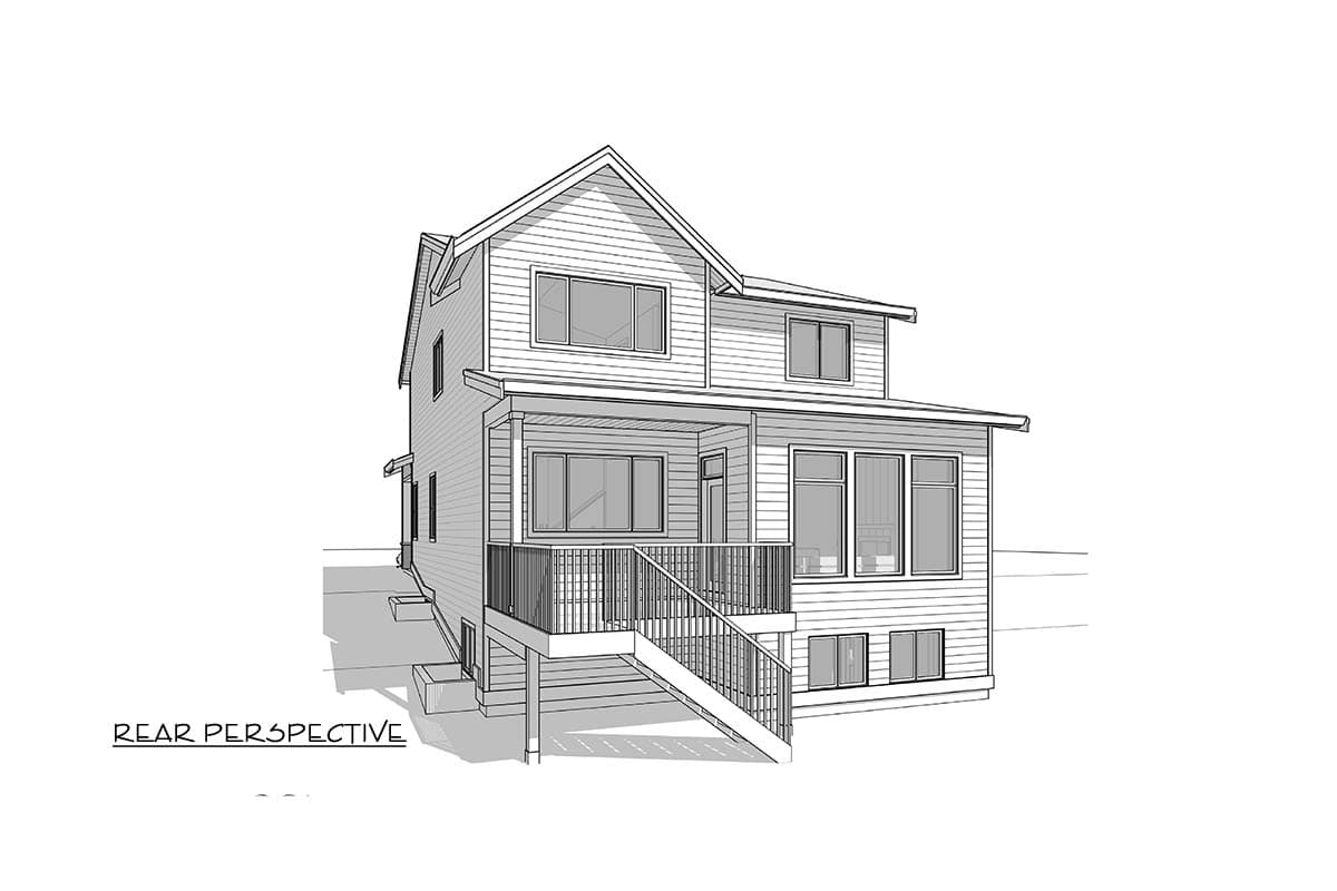 Plan 270127AF: Two-Story New American House Plan with 4 Bedrooms and 2-Car Garage - Image #36 - Craftsman, Modern Farmhouse, New American