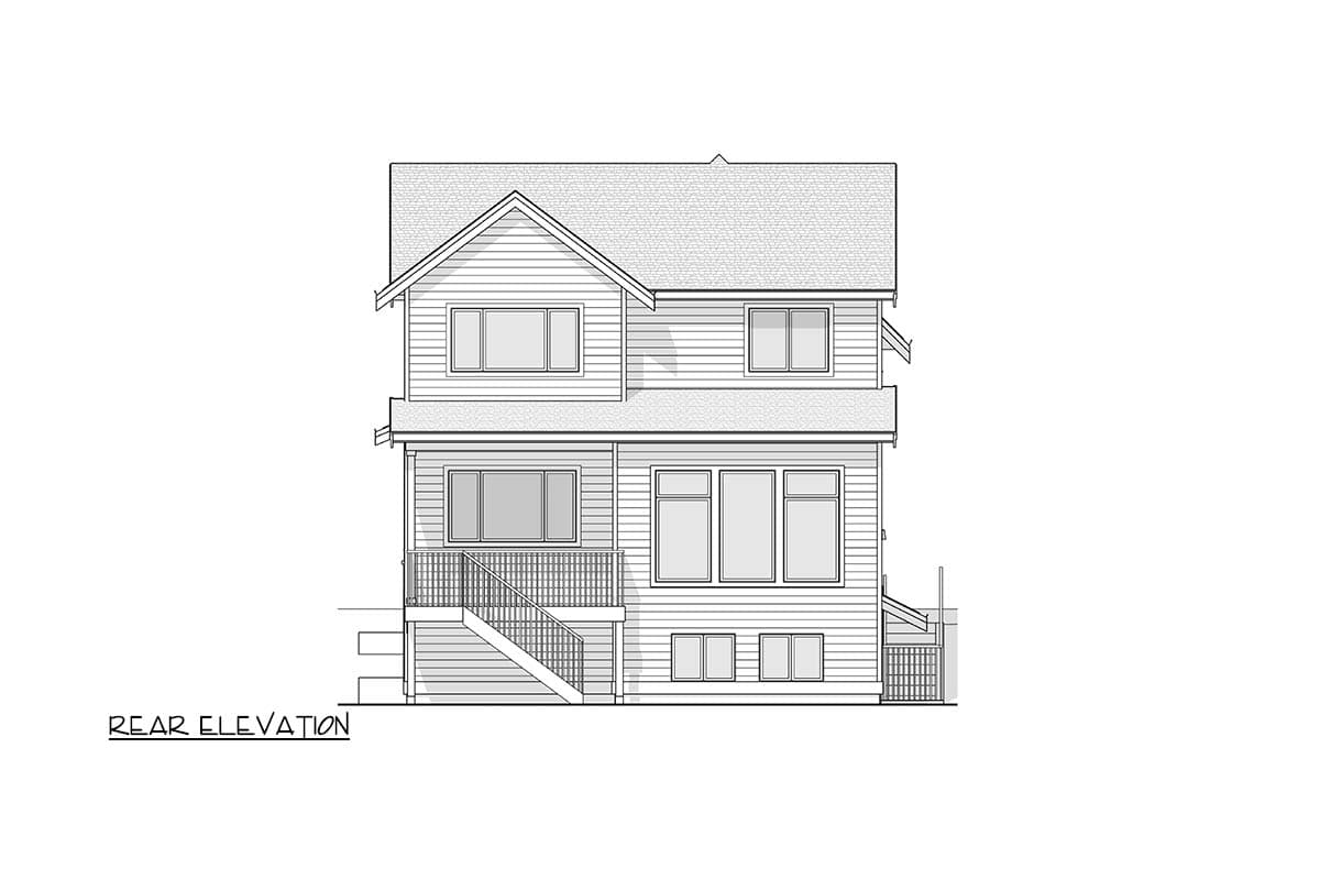 Plan 270127AF: Two-Story New American House Plan with 4 Bedrooms and 2-Car Garage - Image #29 - Craftsman, Modern Farmhouse, New American