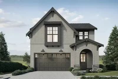 Two-Story New American House Plan with 4 Bedrooms and 2-Car Garage
