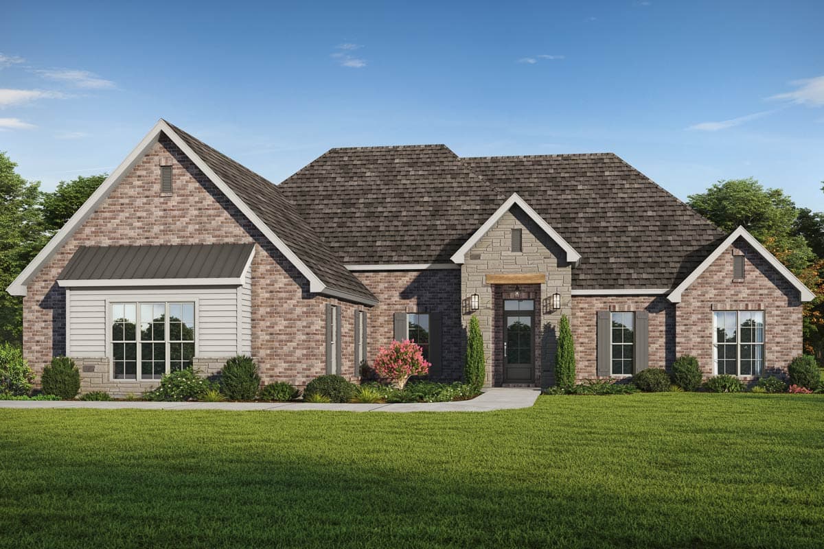 Plan image - 185031PHD:Elegant Southern Traditional House Plan with Sunroom and Outdoor Kitchen