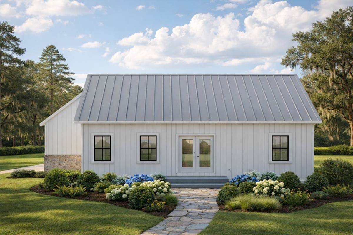Plan 25081DH: Modern Farmhouse House Plan with 3 Beds and 2-Car Garage
