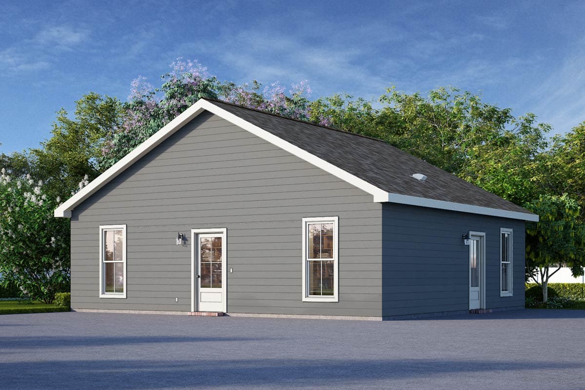 Plan image - 185034PHD:Compact 2 Bedroom Traditional Vacation House Plan with 1009 Sq Ft
