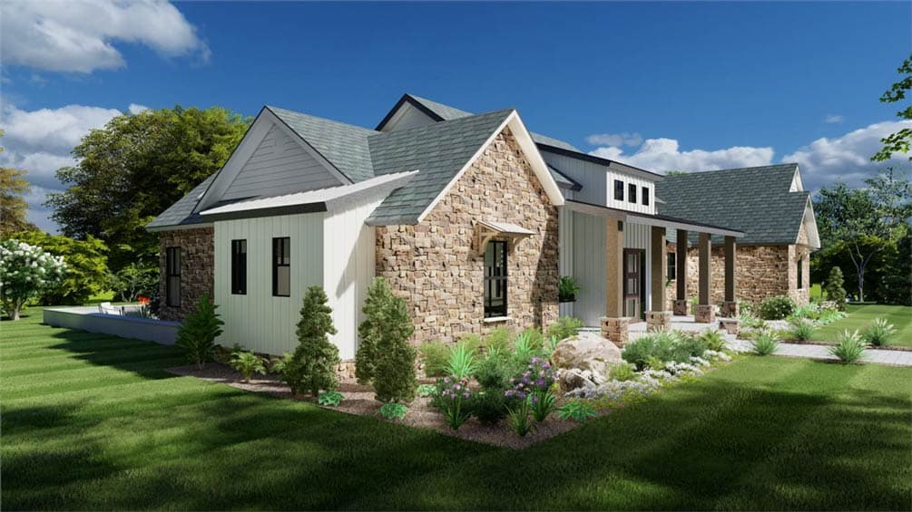 Plan 54053LK: Modern Farmhouse House Plan with 3 Beds, Split Layout, and Open Living - Image #10 - Modern Farmhouse, New American