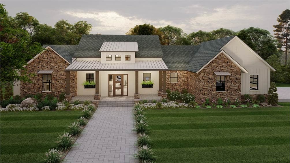 Plan 54053LK: Modern Farmhouse House Plan with 3 Beds, Split Layout, and Open Living - Image #11 - Modern Farmhouse, New American