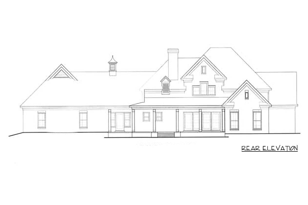Plan 54055LK: Spacious Craftsman House Plan with 3 Beds, Home Office, and Large Porch - Image #3 - Craftsman, New American, Traditional