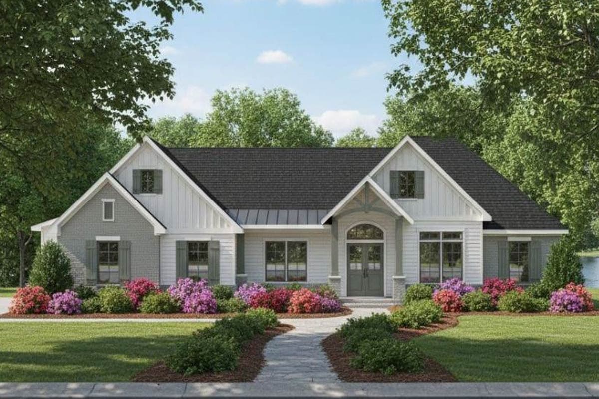 Plan 54061LK: Modern Craftsman Farmhouse House Plan with 4 Bedrooms and 3-Car Garage - Image #5 - Country, Craftsman, New American
