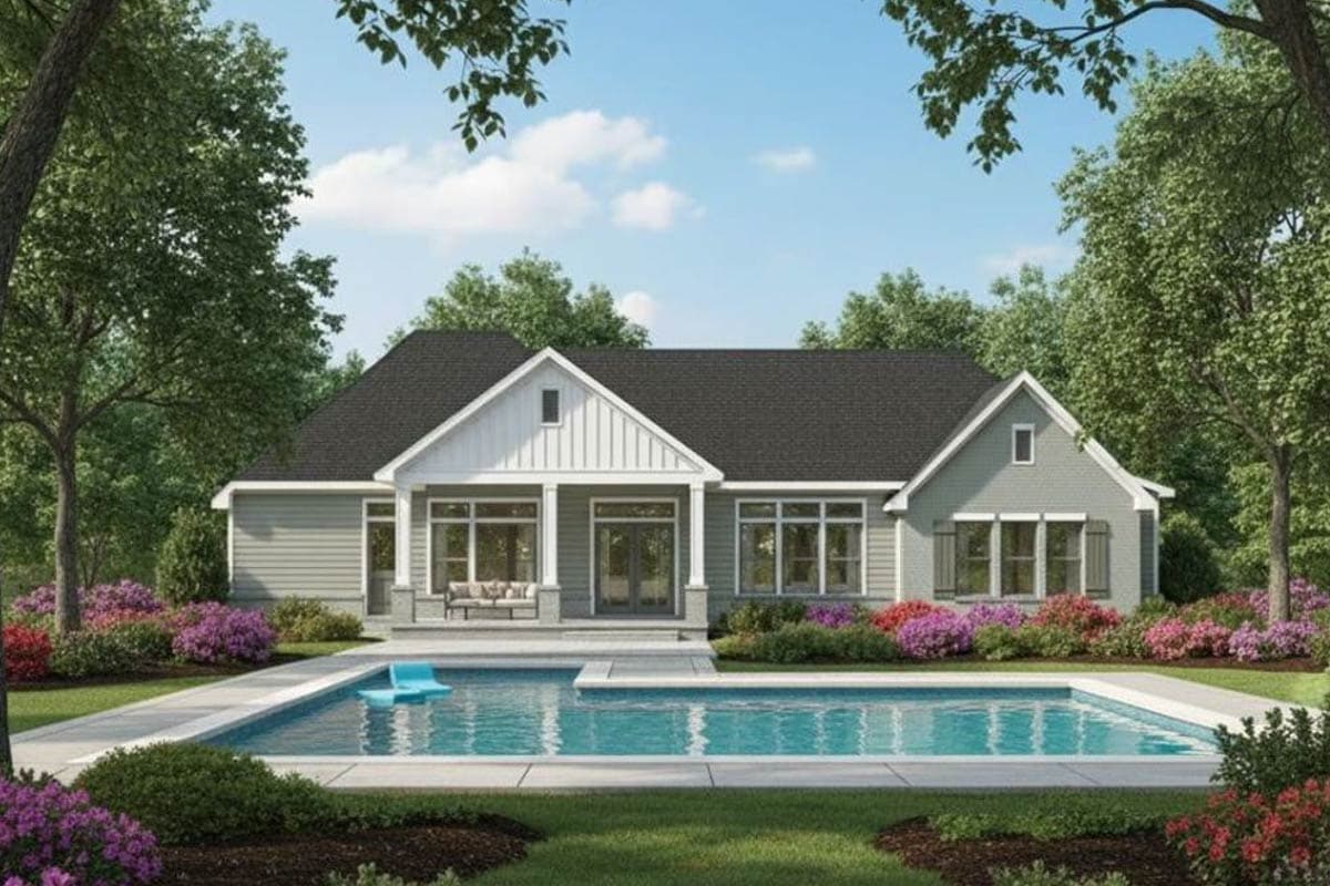 Plan 54061LK: Modern Craftsman Farmhouse House Plan with 4 Bedrooms and 3-Car Garage - Image #10 - Country, Craftsman, New American