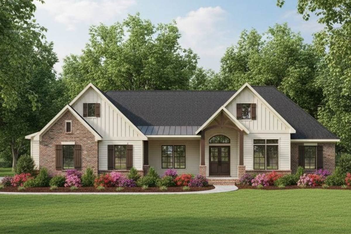 Plan 54061LK: Modern Craftsman Farmhouse House Plan with 4 Bedrooms and 3-Car Garage - Image #11 - Country, Craftsman, New American