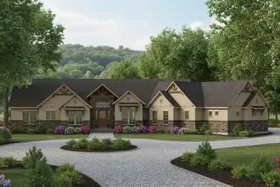 Spacious Craftsman Mountain House Plan with 4 Bedrooms and Game Room