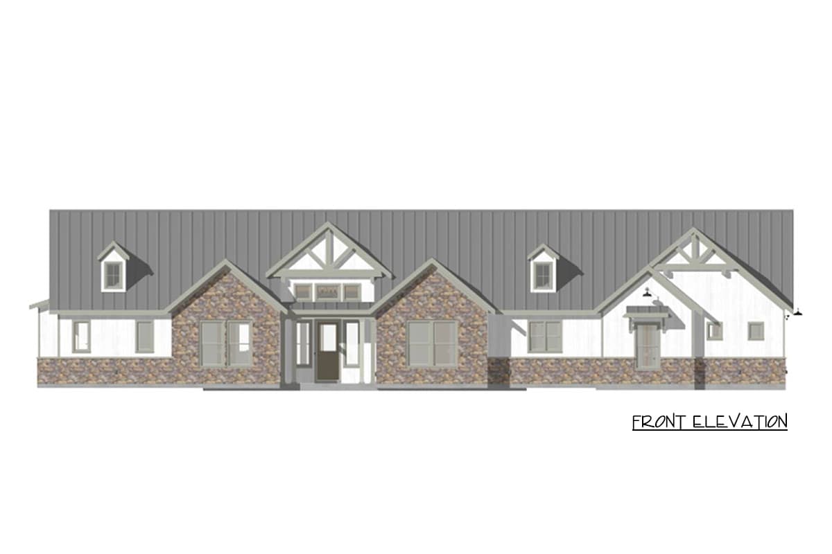 Plan 54068LK: Spacious 5 Bedroom Modern Farmhouse House Plan with 3-Car Garage - Image #3 - Country, Modern Farmhouse