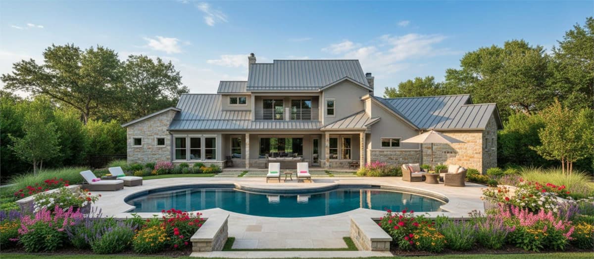 Plan 54070LK: Modern European House Plan with 4 Beds, 5.5 Baths - Image #2 - Country, French Country, Hill Country, Traditional
