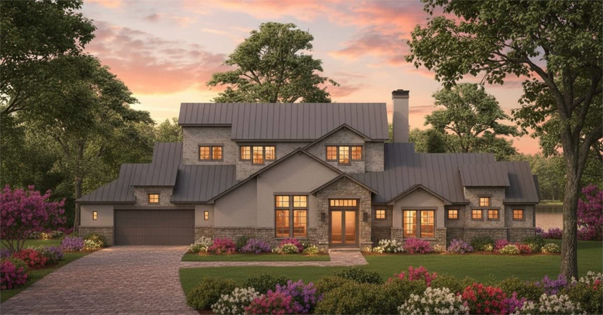 Plan 54071LK: Grand European Hill Country House Plan with Outdoor Kitchen - Image #3 - European, Hill Country, Transitional