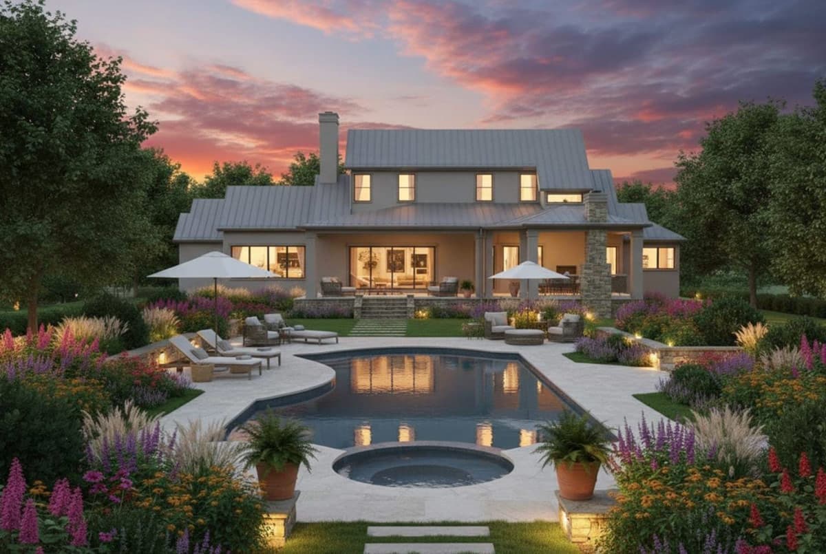 Plan 54075LK: Luxurious European House Plan with 5 Beds and Vaulted Great Room - Image #2 - European, Transitional