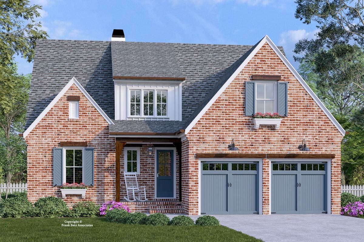 Plan image - 710449BTZ:Traditional Cottage House Plan with 3 Beds, Bonus Room, and Vaulted Family Room