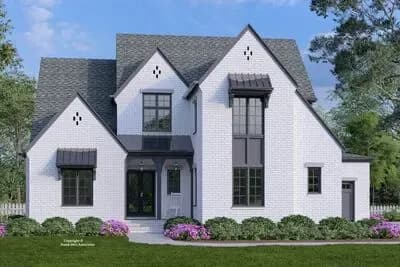 Luxury 5-Bedroom European Transitional House Plan with Main Level Master