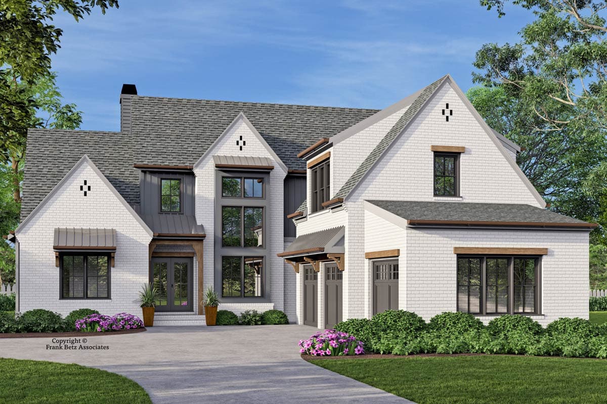 Plan image - 710451BTZ:Contemporary Southern House Plan with 4 Beds, 3-Car Garage, and Outdoor Kitchen