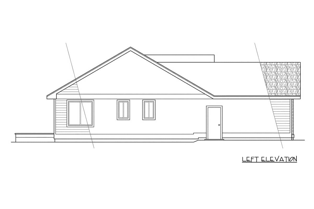 Plan 720180DA: Traditional Ranch House Plan with 3 Bedrooms and Vaulted Living - Image #2 - Northwest, Ranch, Traditional