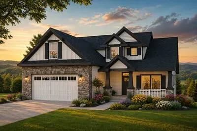 Modern Farmhouse House Plan with 5 Bedrooms and Walkout Foundation