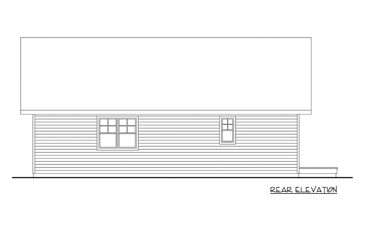 Plan 720184DA: Two-Bedroom Country Farmhouse House Plan with Bonus Room - Image #3 - Cottage, Country, Farmhouse