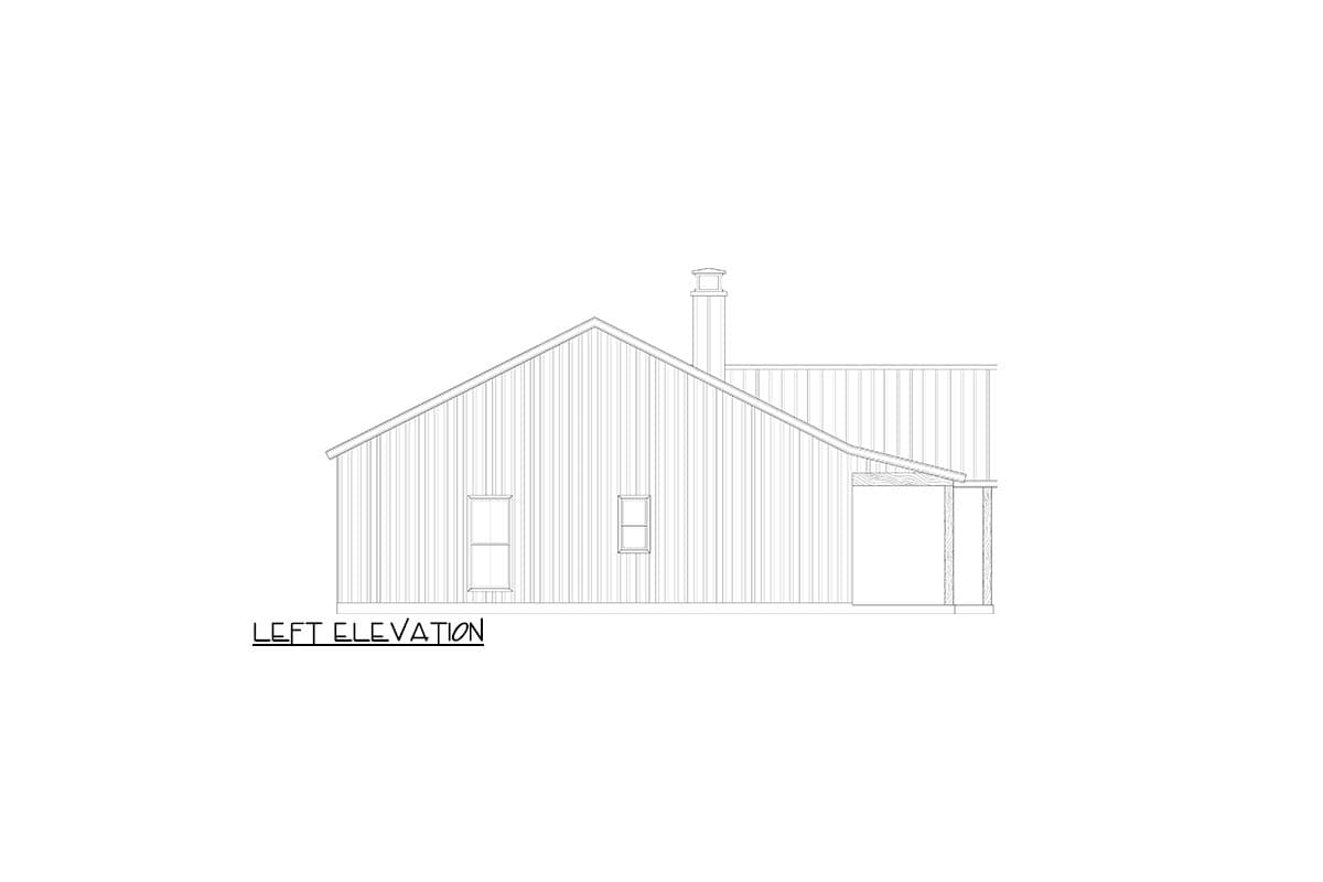Plan 170015ADS: Modern Barndominium House Plan with 3 Beds, Carport, and Home Office - Image #3 - Barndominium