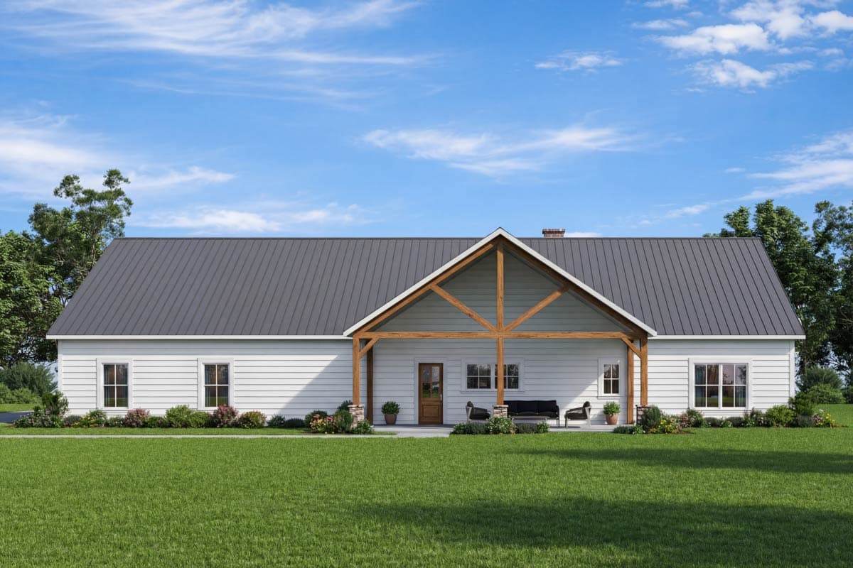 Plan 810061RBT: Spacious 5-Bedroom Country Barndominium House Plan with Split Layout - Image #4 - Barndominium, Country
