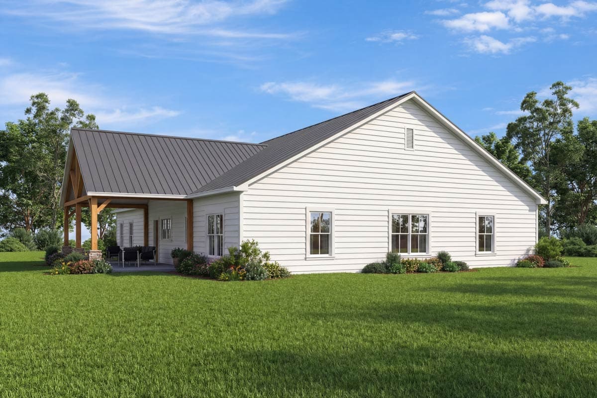 Plan 810061RBT: Spacious 5-Bedroom Country Barndominium House Plan with Split Layout - Image #2 - Barndominium, Country