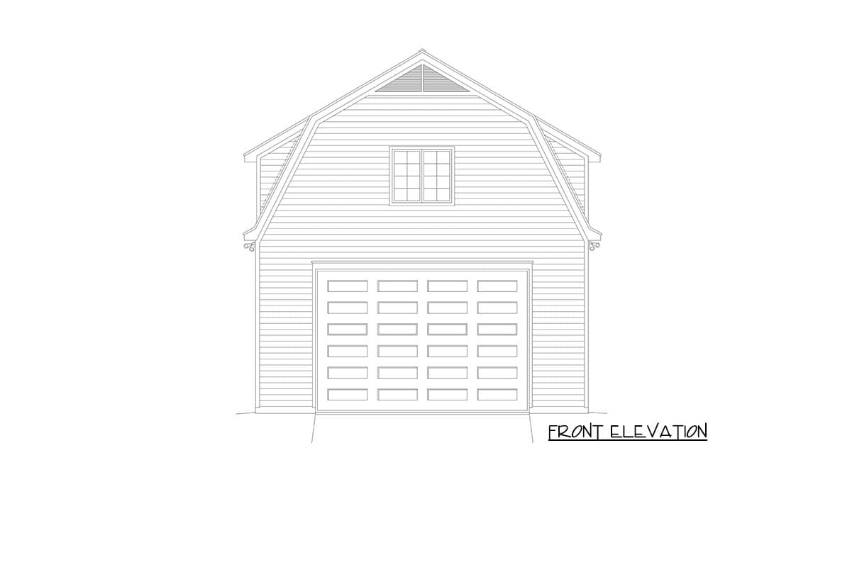Plan 680661VR: Barn Style Garage Plan with RV Garage and Two Bedrooms Upstairs - Image #2 - Farmhouse