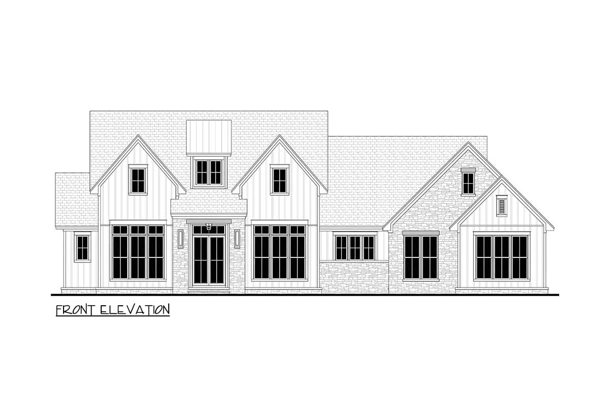 Plan 52039HZ: Modern Transitional  House Plan with Split Bedrooms and Outdoor Kitchen - Image #7 - Modern, Southern, Transitional