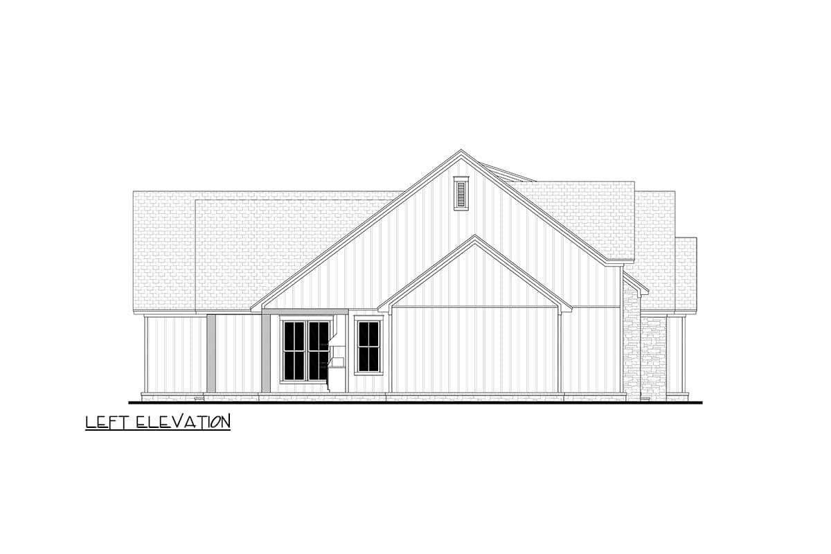 Plan 52039HZ: Modern Transitional  House Plan with Split Bedrooms and Outdoor Kitchen - Image #6 - Modern, Southern, Transitional