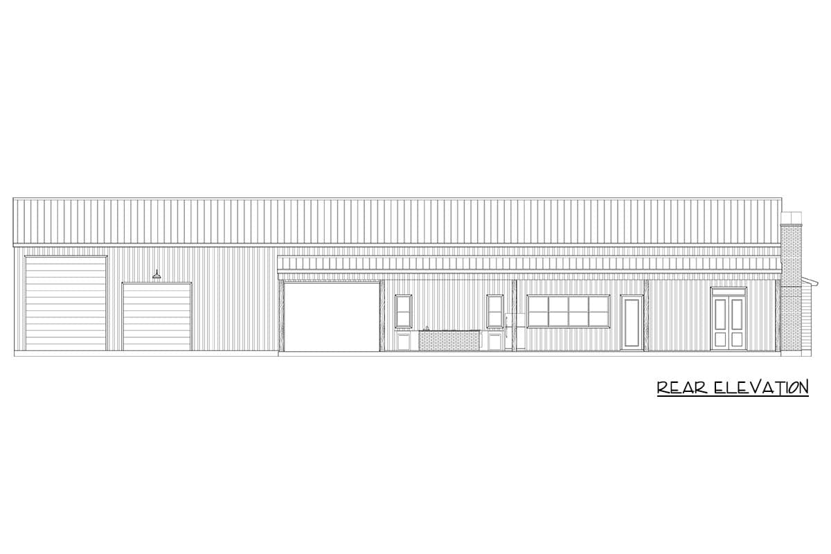 Plan 170016ADS: Modern Barndominium House Plan with 3 Beds and Expansive Garage - Image #4 - Barndominium, Contemporary, Modern Farmhouse