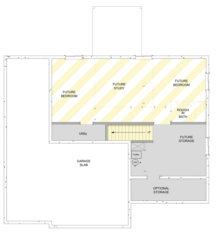 Plan 849077PGE: Two-Story Traditional House Plan with Upstairs Retreat and a 3-Car Garage - Floor Plan - Optionally Finished Basement - Craftsman, Farmhouse, Traditional