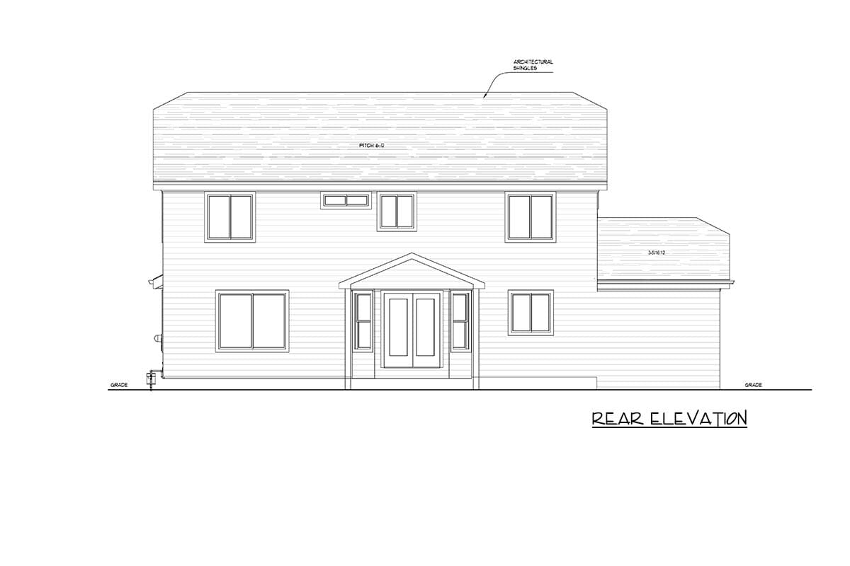 Plan 849077PGE: Two-Story Traditional House Plan with Upstairs Retreat and a 3-Car Garage - Image #5 - Craftsman, Farmhouse, Traditional