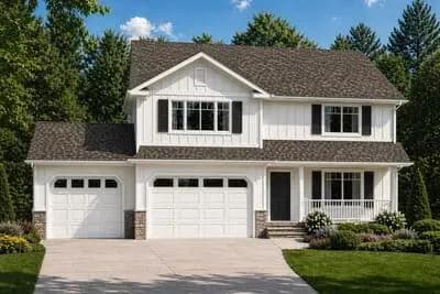 Two-Story Traditional House Plan with Upstairs Retreat and a 3-Car Garage
