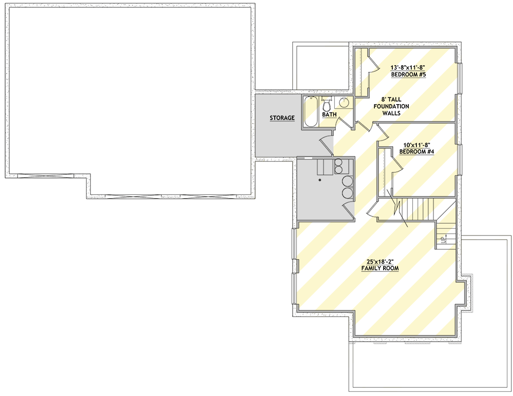 Plan 849079PGE: Charming Country Farmhouse House Plan with 3 Beds and Wraparound Porch - Floor Plan - Optional Lower Level - Country, Farmhouse, New American, Traditional